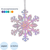 Игрушка НГ Снежинка, L11 W0,3 H11 см, 3в., 812470