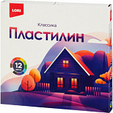 Пластилин КЛАССИКА 12 цв, 240 гр, пенал Плк-014 набор