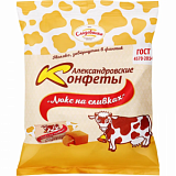 Конфеты молочные Александровские конфеты Люкс на сливках, фас 250г
