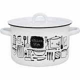 Кастрюля эмал цил Kitchen 3,0л 550002599