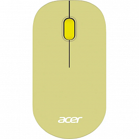 Мышь компьютерная Acer OMR205  оптич./1200dpi/беспроводн/USB/зеленый/желтый