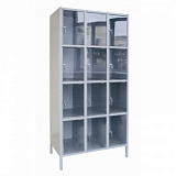 Шкаф для сумок N_ШМ-12КХ-С, 12 ячеек, оргстекло 898х500х1862