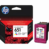 Картридж струйный HP 651 C2P11AE CMY цв. для DJ 5575