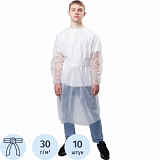 Халат -кимоно спанбонд, белый, 30гр, 10 шт/уп