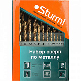 Набор сверл по металлу Sturm! d1-10mm, 19шт, титановое покр. (1055-03-SS3)
