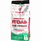 Уголь древесный для гриля Стандарт, пакет 5кг. из твердых лист, пород 2