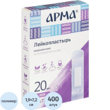 Лейкопластырь бакт 19х72мм полимер прозр, АРМА, 20 наб/уп (20 наб по 20 шт)