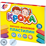 Пластилин воск. Луч Кроха 16 цв 240 г со стеком, 28С 1646-08