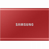 Портативный SSD Samsung T7, 2Tb, Metallic Red (MU-PC2T0R/WW)