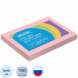 Стикеры ATTACHE Bright colours с клеев.краем 76х51 розовый 100л