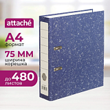Папка-регистратор без мет.уголка_бюджет 75мм ч/б,син,бум/бум