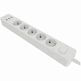 Сетевой фильтр HARPER UCH-530 White 5р/1,5м/4кВт/16А 3xUSB (H00002264)