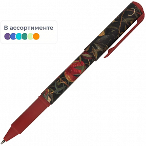 Ручка шариковая неавтомат. DreamWrite.Flora.BlackNight0,7,син,асс20-0264/14