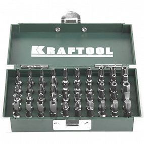 Набор бит KRAFTOOL X-Drive кованых, Cr-Mo, 50 предм, в боксе (26065-H50)