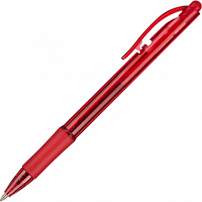 Ручка шариковая автомат. Pentel FineLine рез.манж,0,7мм красн BK417-B
