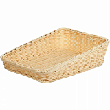 Корзина для хлеба квадр.43х43 см.h=14/24 см. беж.полиротанг MGprof ,75312