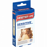 Пластырь (набор) для чувствительной кожи SENSITIVE Master Uni 20шт/уп