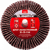 Круг лепестковый MATRIX для дрели d60х30х6мм, P40 (74120)