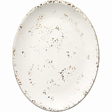 Блюдо овальное, Грейн, фарфоровое, 250х190 мм., (62838)