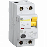 УЗО выключатель диф. тока IEK ВД1-63 2п 16А 30мА тип AC MDV10-2-016-030