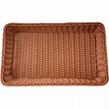 Корзина для хлеба прямоуг. 53х32,5х10 см. бежевая полиротанг MGprof, 72625