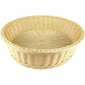 Корзина для хлеба кругл.d=40см.h=10 см.беж.полиротанг MGprof , 69557