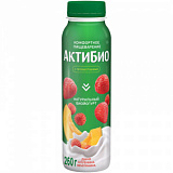Йогурт питьевой АктиБио с дыней клубникой и земляникой 1,5% 260г
