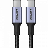 Кабель UGREEN USB C PD 100 Вт, в оплетке, черный. 1м (70427)