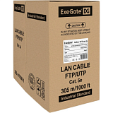 Кабель ExeGate SFTP4-C5e-CU-S24-IN-PVC-GY-305 SFTP, экран <EX281809RUS