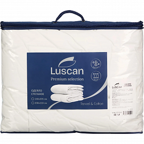 Одеяло Luscan 200х220 стежка кант(50%вискоза,50%ПЭ/55%тенсель,45%хл)200г/м3