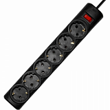 Сетевой фильтр PROGIX PG649 6р/10м/3,5кВТ/16А заземление,черный,КГ-ХЛ 3х1.5