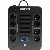 ИБП SMARTWATT UPS SAFE PRO LCD 600 лин.-инт. 600VA/360W Brick 8xEuro, LCD