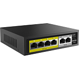 Коммутатор Netis P106C неуправл, 4х100 Мбит/с PoE+ , 2х100 Мбит/с Uplink