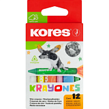 Мелки восковые 12цв трехгранные KRAYONES Kores 33101.02