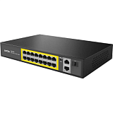 Коммутатор Netis P116GH 16х100 Мбит/с PoE+ 240Вт, 2х1000 Мбит/с, 1xSFP