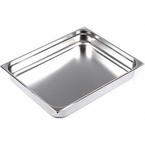 Гастроемкость LUXSTAHL нерж.сталь, GN 2/1, 65,4х53х10см, (га33)