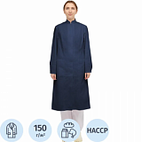 Халат для пищевого пр-ва у17-ХЛ жен.ХАССП син.(р.48-50) р.158-164