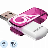 Флеш-память PHILIPS VIVID2.0 64GB, USB 2.0