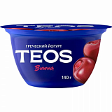 Йогурт TEOS Греческий Вишня массовой долей жира 2,0 % п/ст 140 г