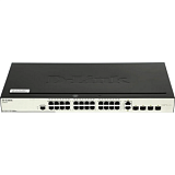 Коммутатор D-Link DES-3200-28/C1A, L2 24x10/100Base-TX, 2xSFP, 2 комбо