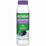 Йогурт питьевой АктиБио безлактозный голубика-ежевика 1,5% 260г