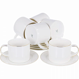 Набор чайный (12) 6чашек с блюдц.,NEW BONE CHINA,Грация подар уп 101-01038