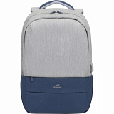 Рюкзак для ноутбука RIVACASE 7567 grey/dark blue 17.3/6