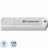 Флеш-память Transcend JetFlash 370, 32Gb, USB 2.0, бел, TS32GJF370