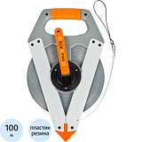 Рулетка измерительная 100 м сталь + нейлон RGK R100