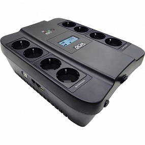 ИБП Powercom SPIDER SPD-550U LCD USB, Line-Int, 550VA/330W, 8xEURO, USB