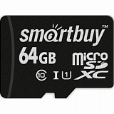 Карта памяти Smartbuy micro SDXC 64GB Class 10 UHS-1 SB64GBSDCL10-00