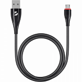 Кабель Deppa Ceramic USB - micro USB, 1м, черный