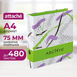 Папка-регистратор 75мм Attache Archive зелен мат лам/ лам бум б/угол