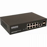 Коммутатор Osnovo SW-80802/L(150W) (L2) 8x1Гбит/с 2SFP 8PoE+ 150W упр